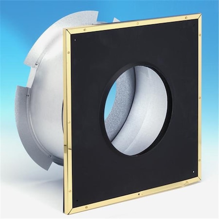 Perfectpillows Selkirk Corporation SPR8WTB 8 Inch Superpro Wall Thimble Black With Trim Collar Galvalume PE2547989